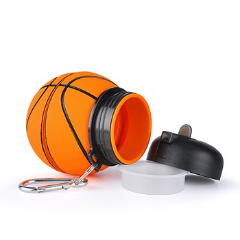 550ml籃球造型水瓶-可摺疊矽膠水壺_1